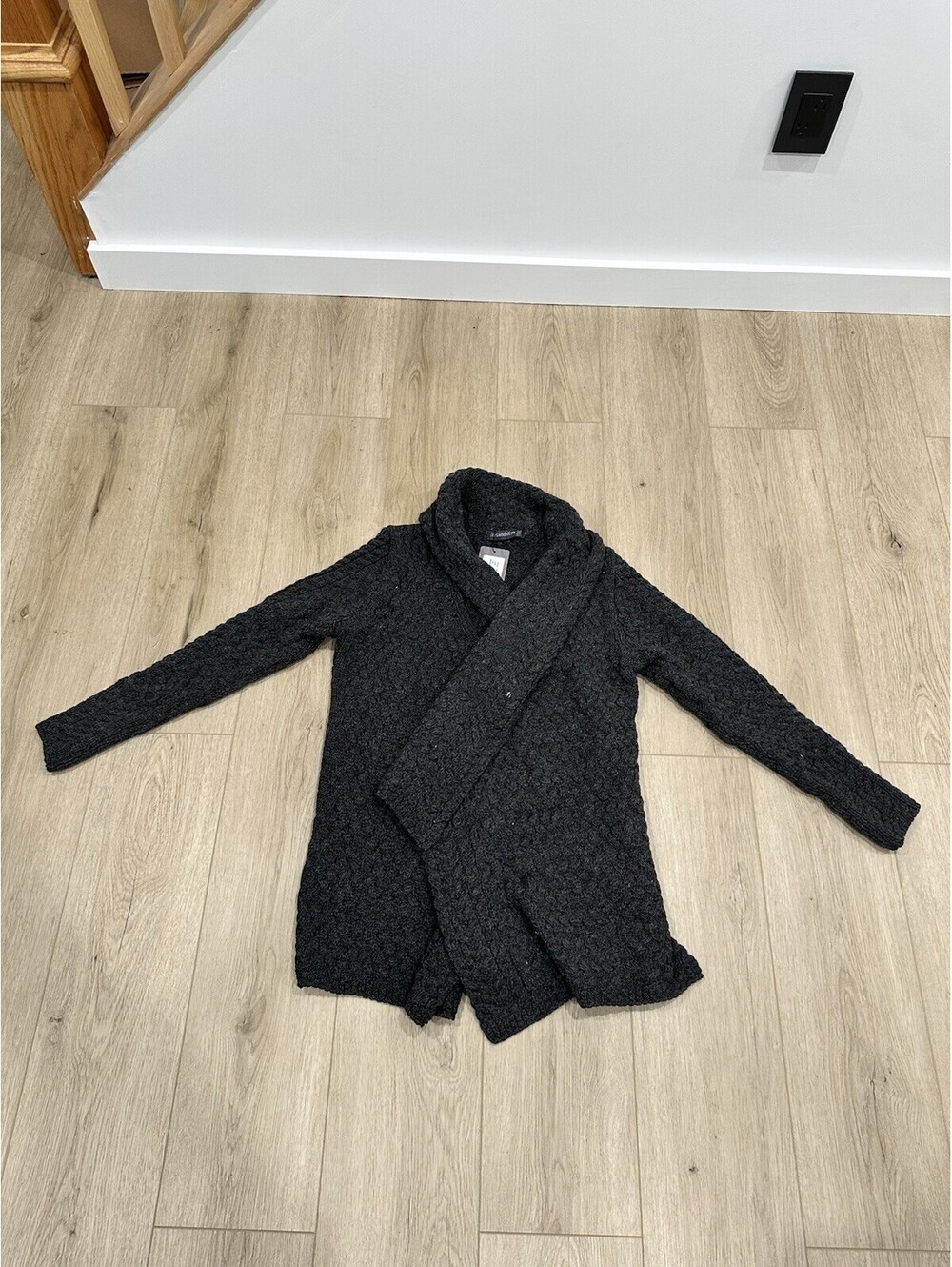 NWT Irelands eye Glenross Waterfall Cardigan Grey Wool Ireland Women’s